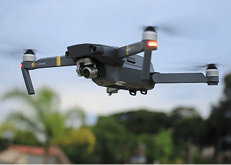 Professional drone used for roof inspections